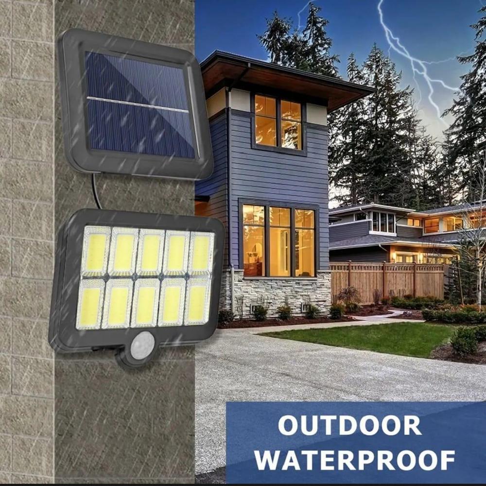 Solar Wall Light with Motion Sensor - Black ABS