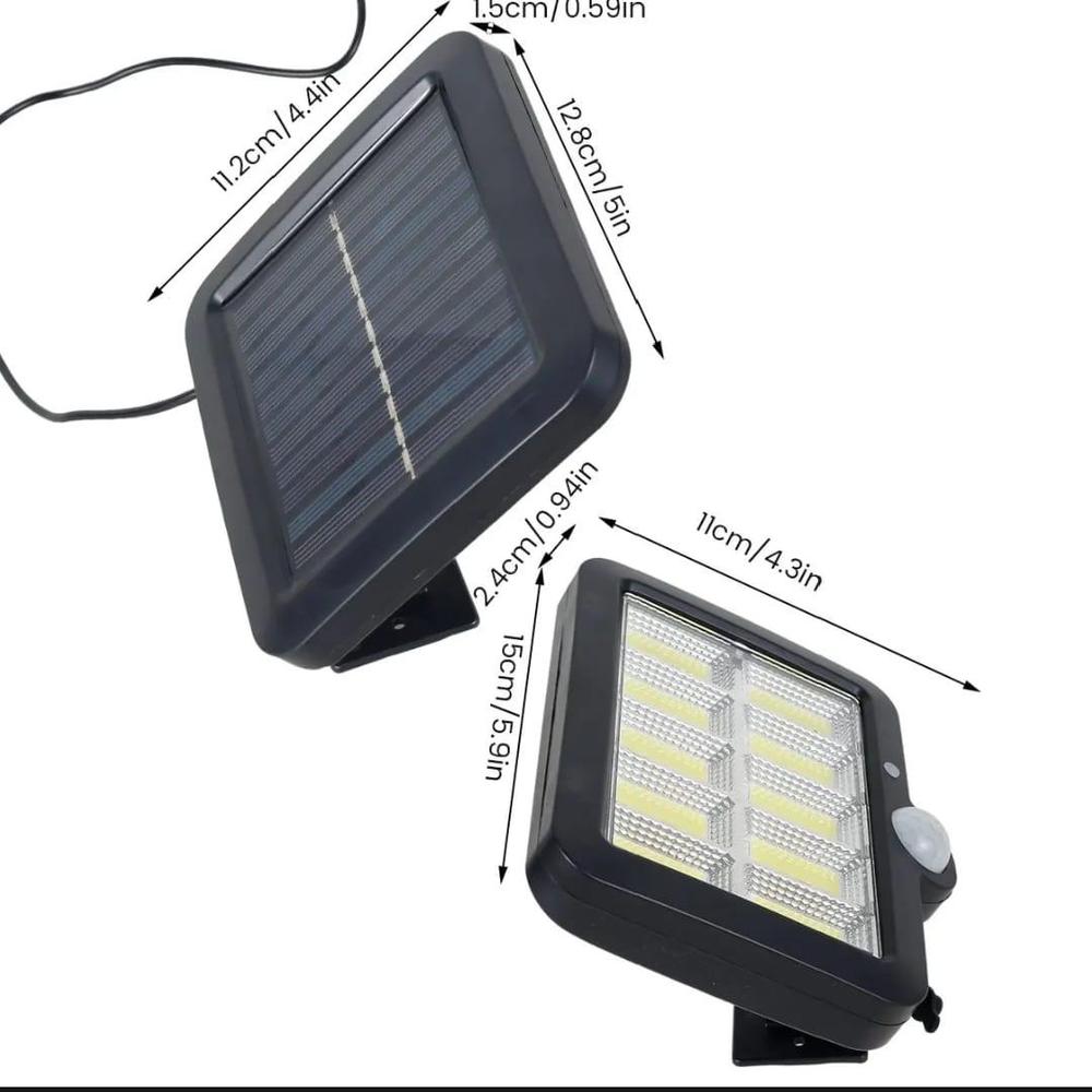 Solar Wall Light with Motion Sensor - Black ABS