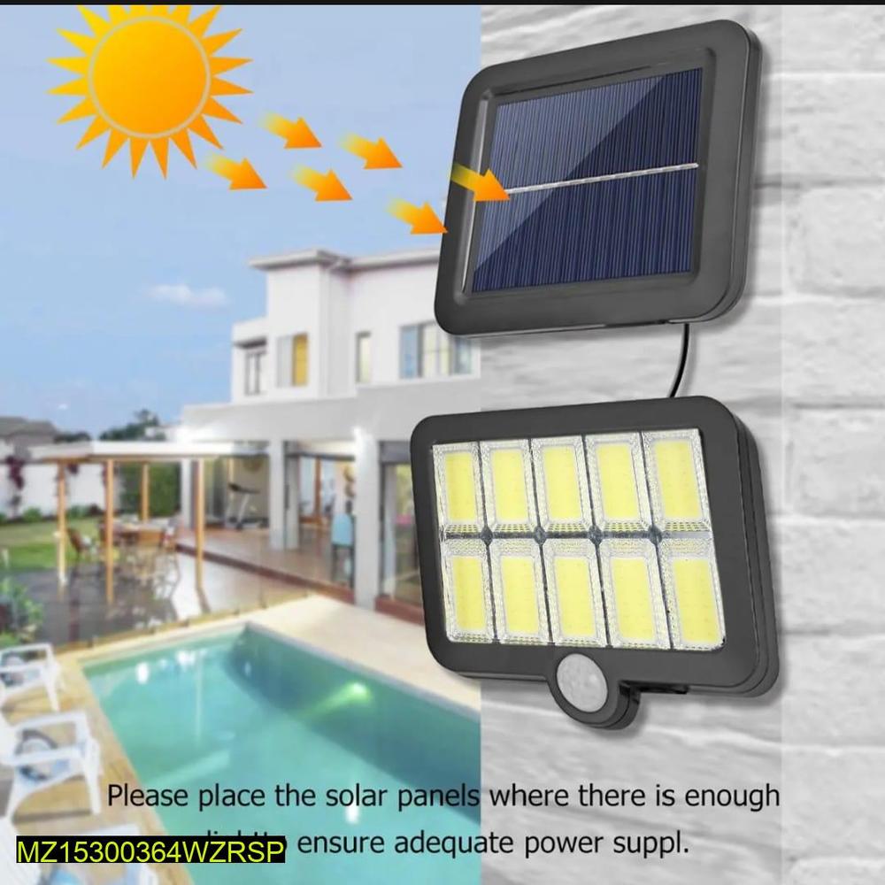 Solar Wall Light with Motion Sensor - Black ABS